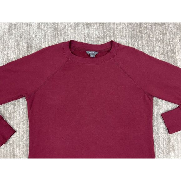 Eddie Bauer Shirt Mens‎ Small Red Pull Over Crew Neck Side Slits - Picture 2 of 10